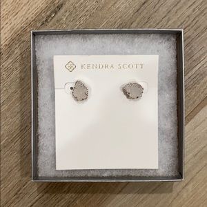 NWT Kendra Scott Silver Druzy Earrings